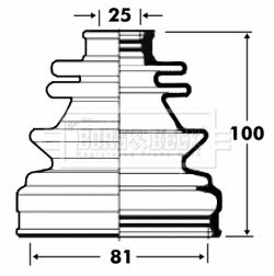 BORG & BECK Paljekumisarja, vetoakseli BCB2875